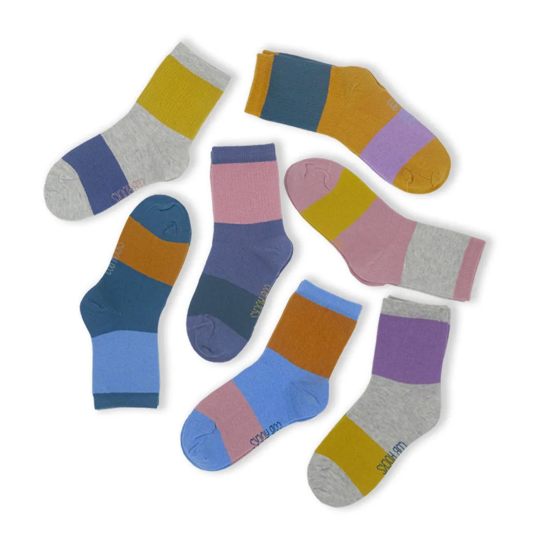 7pk Cotton Block Ankle Socks