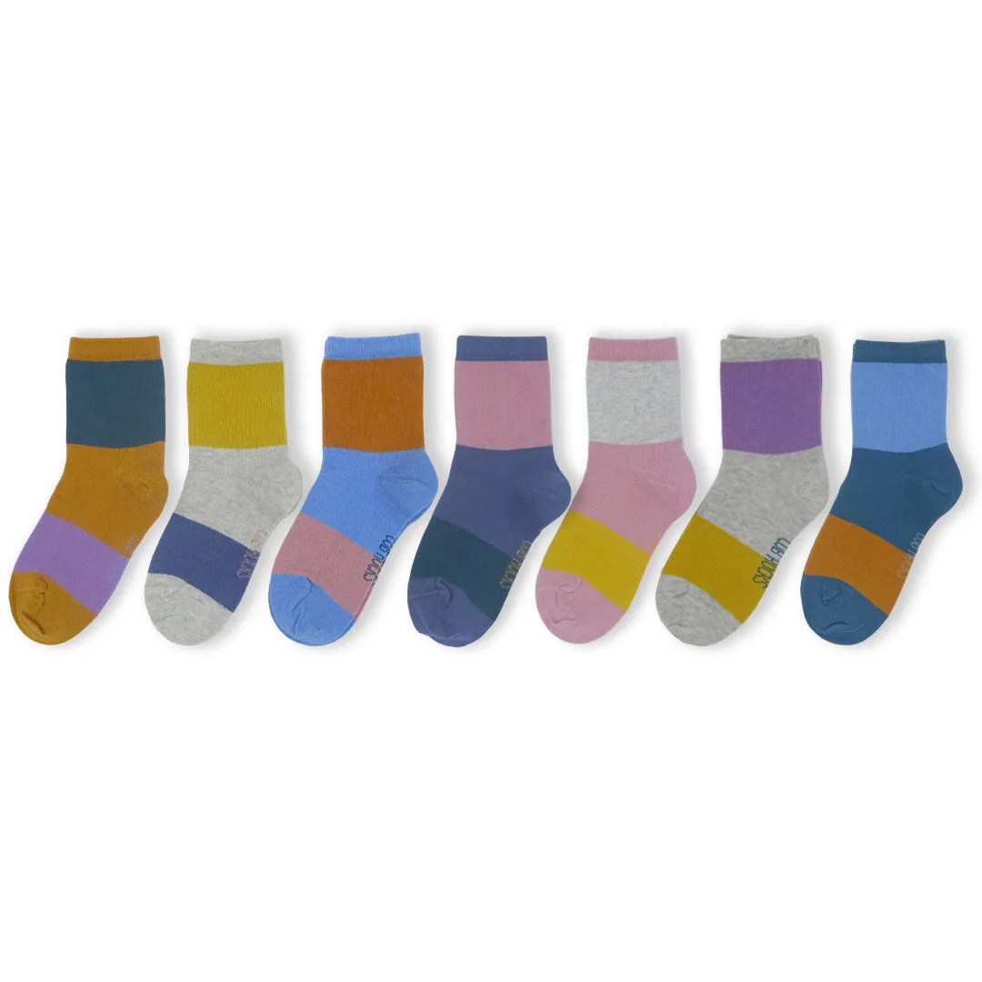 7pk Cotton Block Ankle Socks
