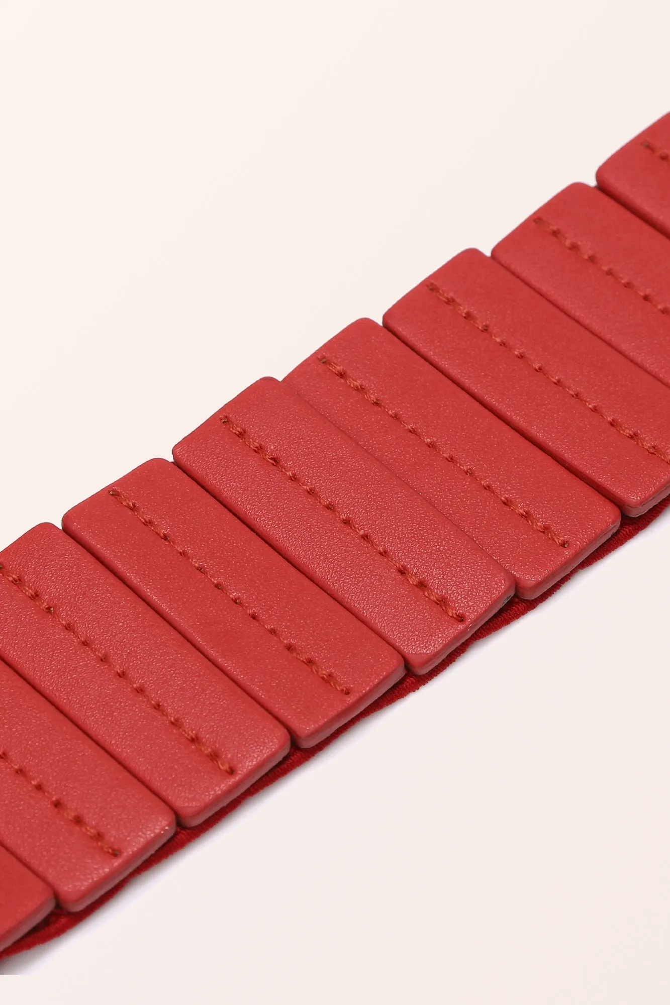Adjustable Elastic Waist Belt - Red
