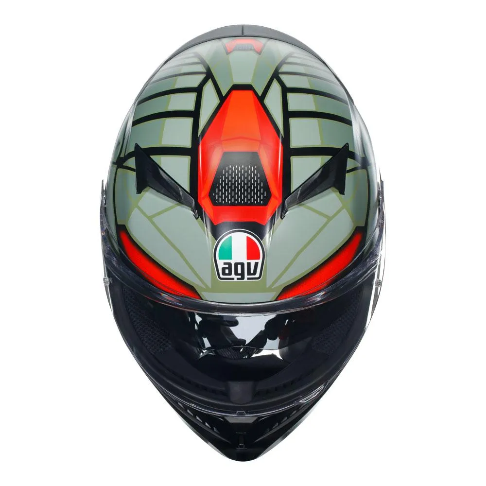 AGV K3 - Decept Matt Black/Green/Red