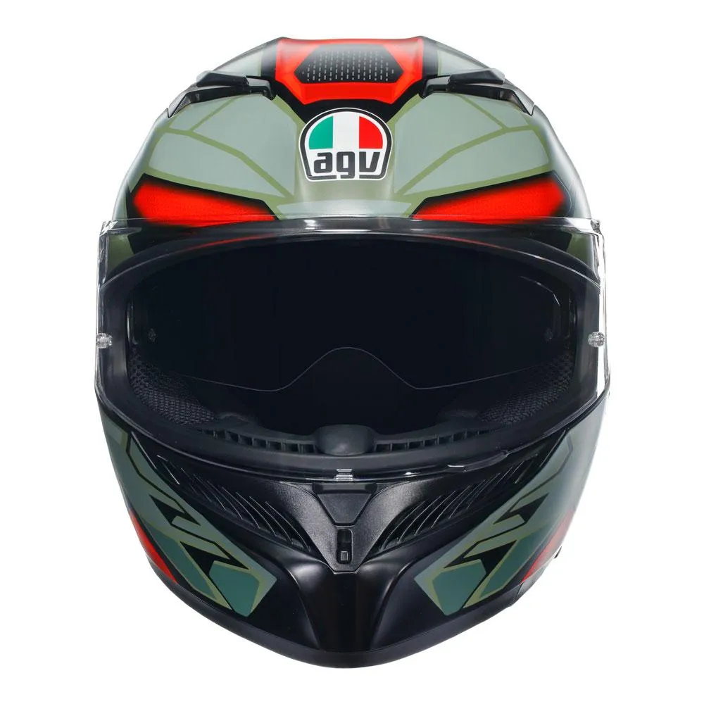 AGV K3 - Decept Matt Black/Green/Red
