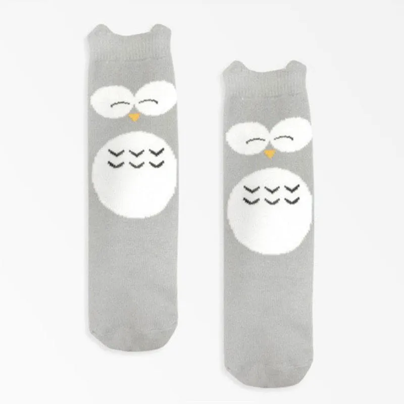 Baby Socks Girl Boy Animal Cotton Socks (10-24Months) (Anti-slip, Knee High)