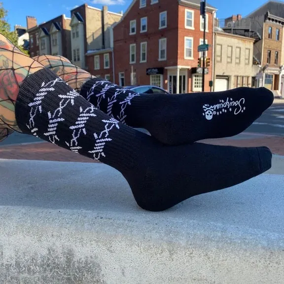 Barbed Wire Crew Socks