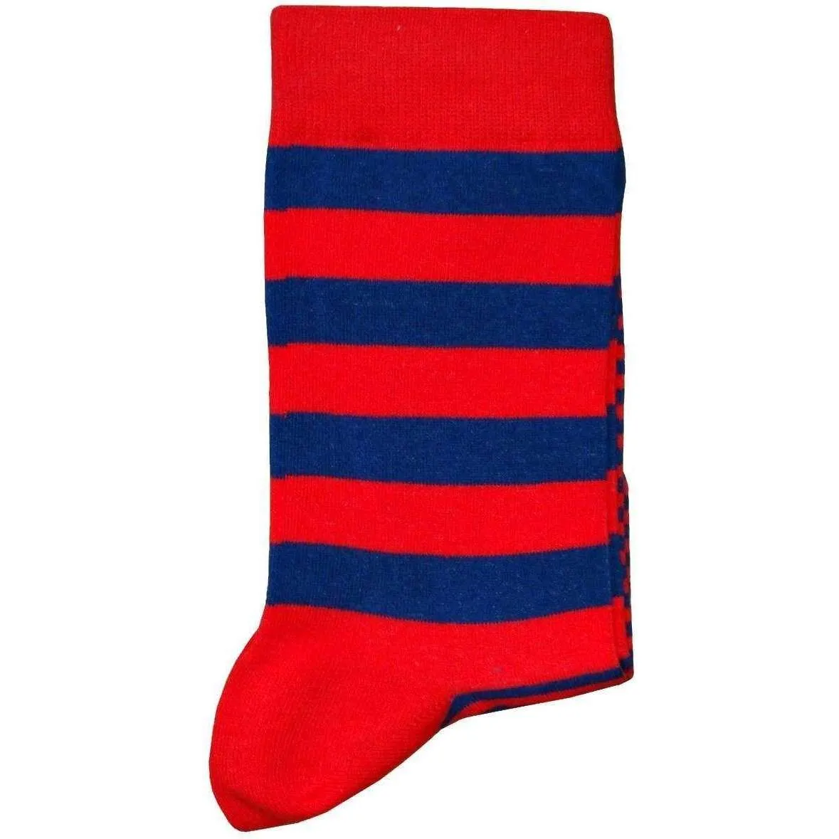 Bassin and Brown Graded Multi Striped Socks - Red/Blue