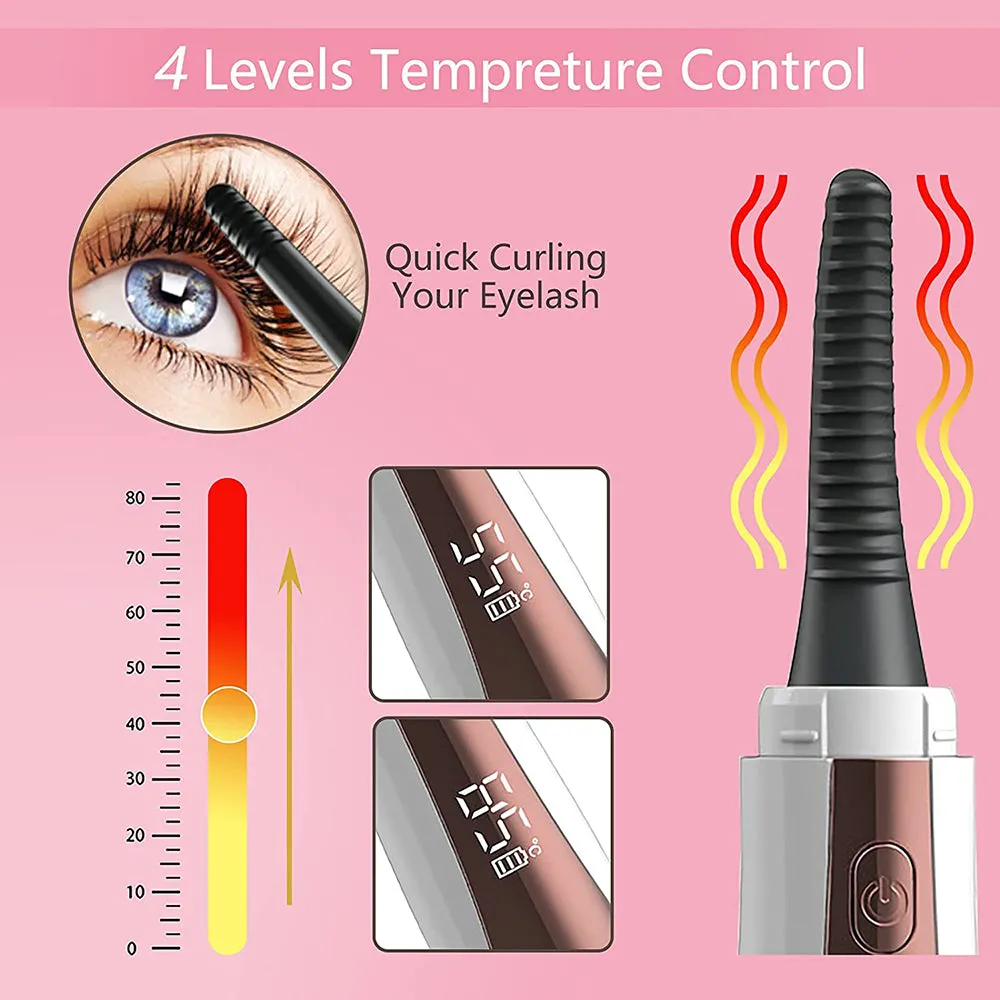 Best Heated Eyelash Curler Rechargeable 24 Hours Long Lasting Eyelashes Curl