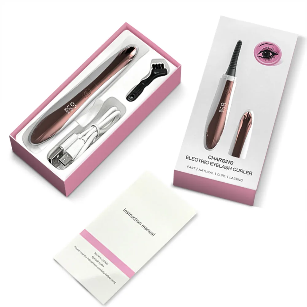 Best Heated Eyelash Curler Rechargeable 24 Hours Long Lasting Eyelashes Curl