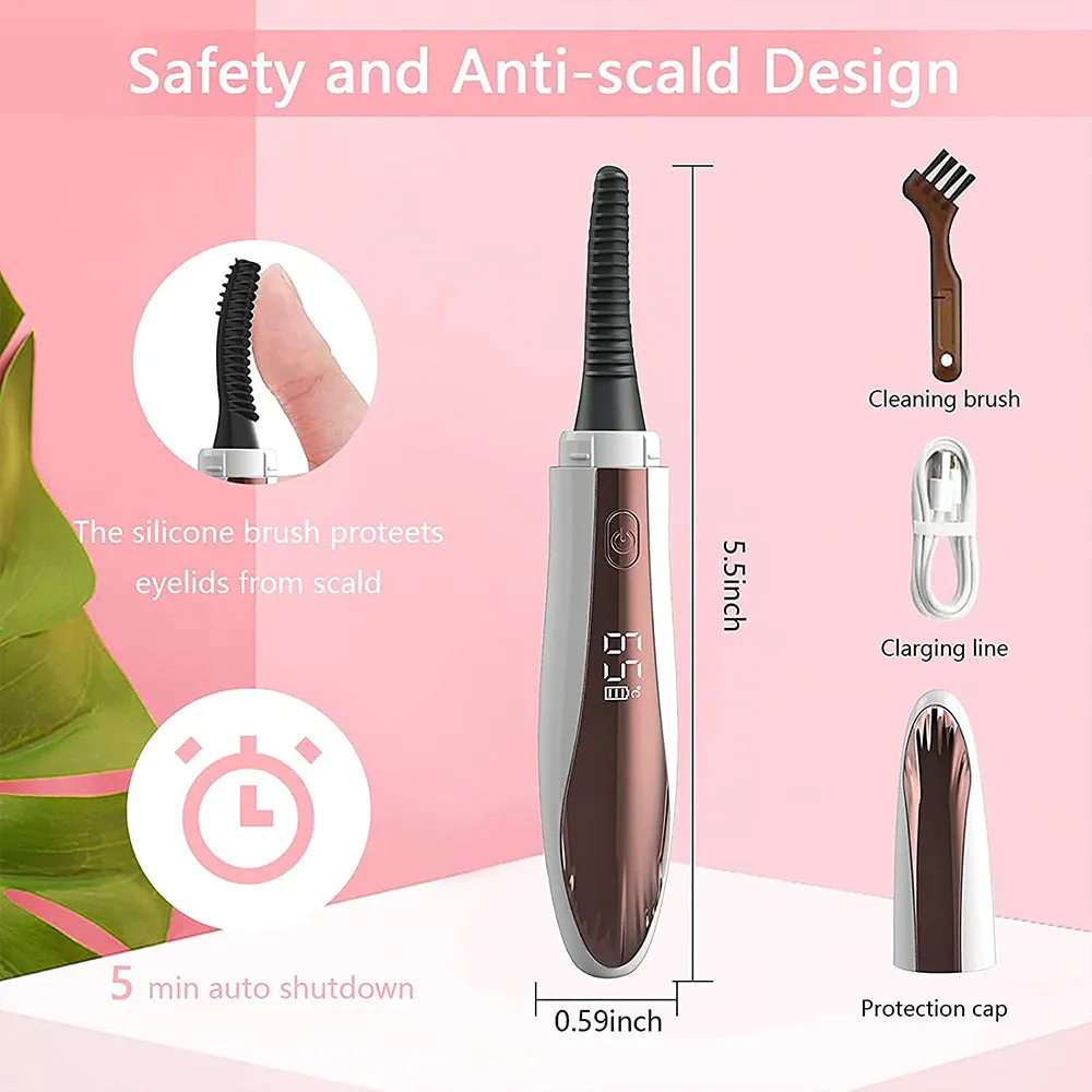 Best Heated Eyelash Curler Rechargeable 24 Hours Long Lasting Eyelashes Curl