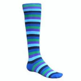 Blues Prism Stripe Athletic Knee High Socks (Medium)