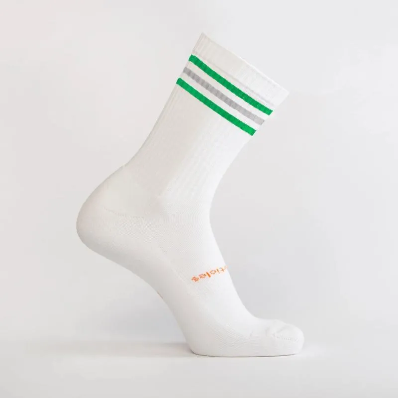 BPA Free Crew Socks w Stripes | Eco Unisex Socks