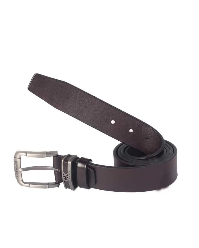 Calvin Klein Men's Smooth Leather Belt - Black