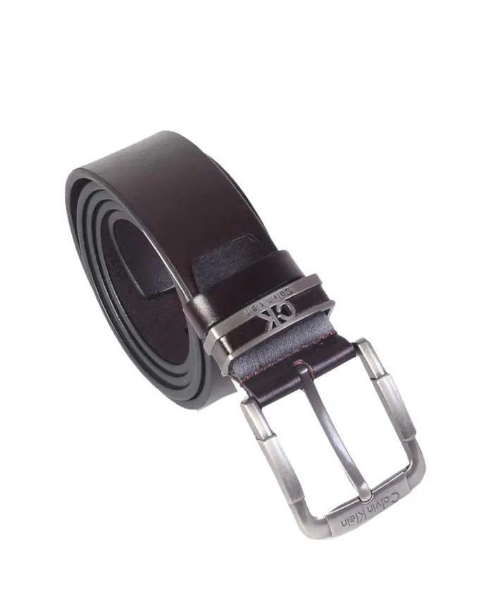 Calvin Klein Men's Smooth Leather Belt - Black