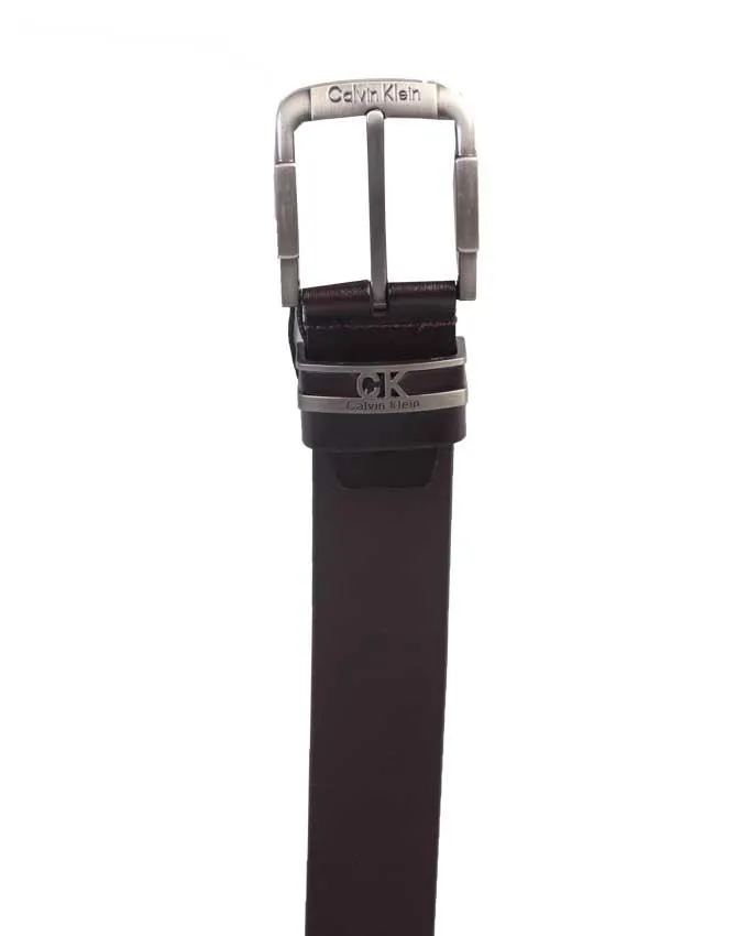 Calvin Klein Men's Smooth Leather Belt - Black