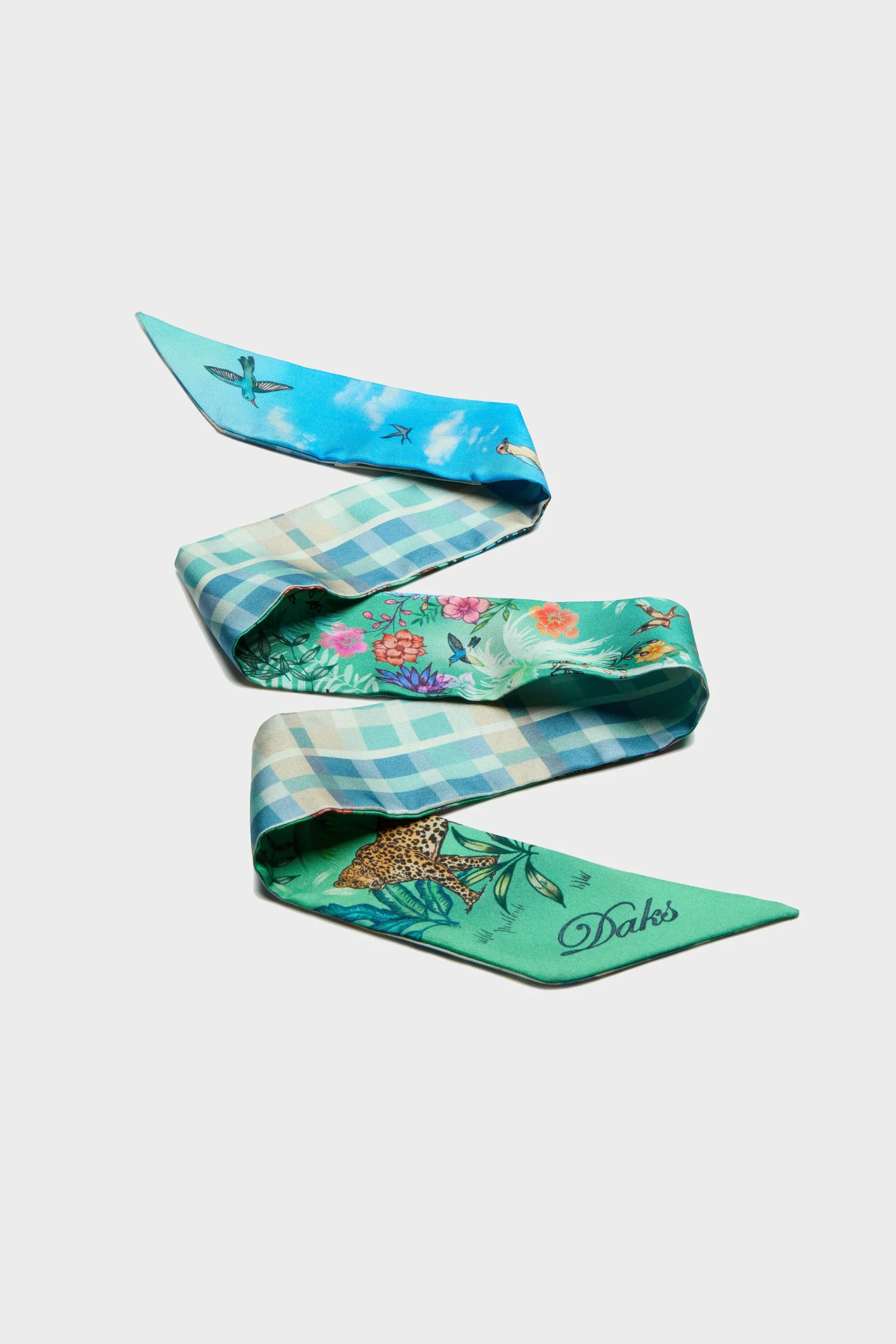 DAKS X World Land Trust Silk Scarf - Forest