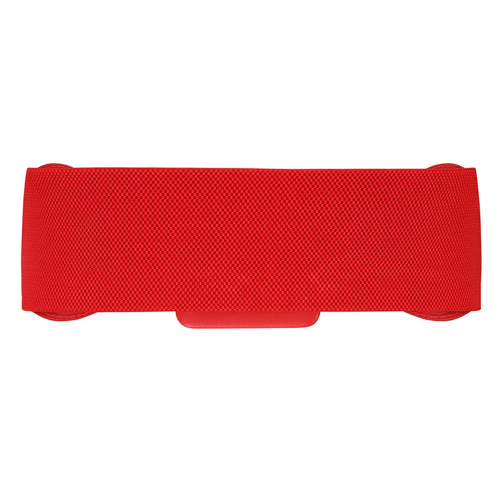 Faux Leather Stretch Belt by Banned Apparel in Red