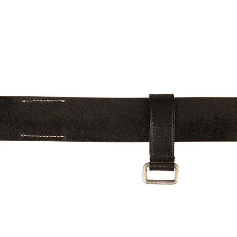 GERMAN MILITARY BELT KEEPER BLACK LEATHER EQUIPMENT EXTENDER WWII OR POST WAR