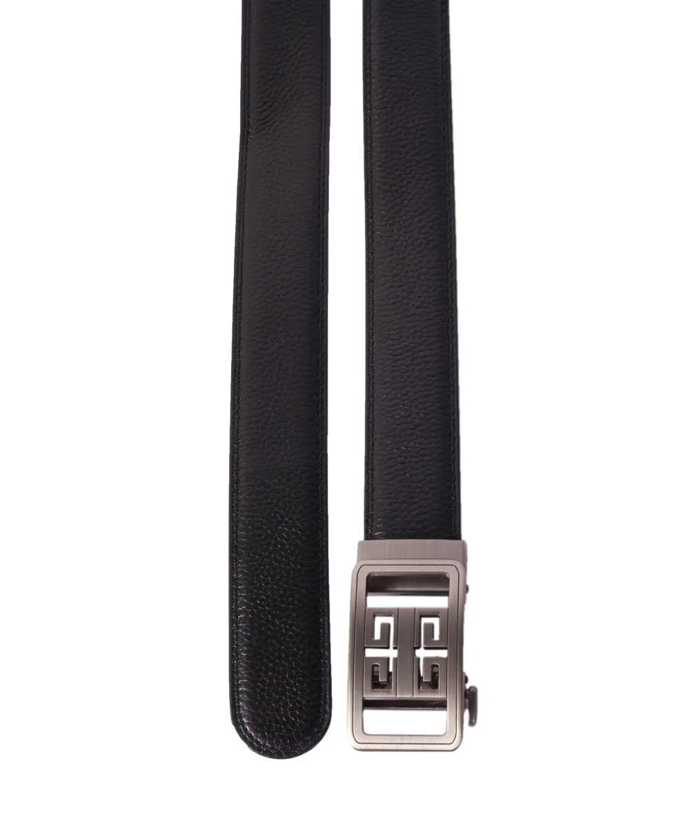 Givenchy Five Notch Silver Head Leather Belt