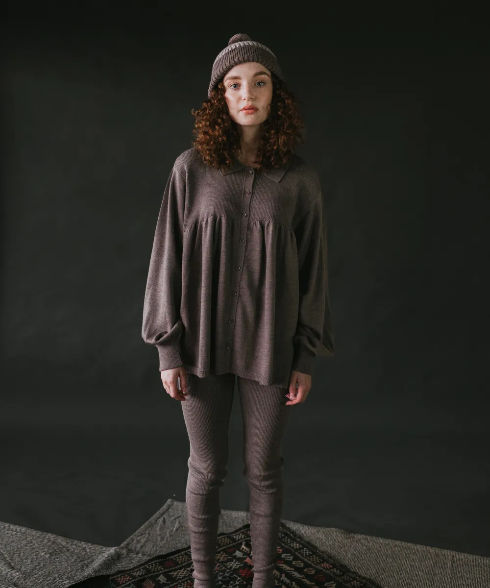 Gwyllion Beanie - Morel / Wheat (Adult)