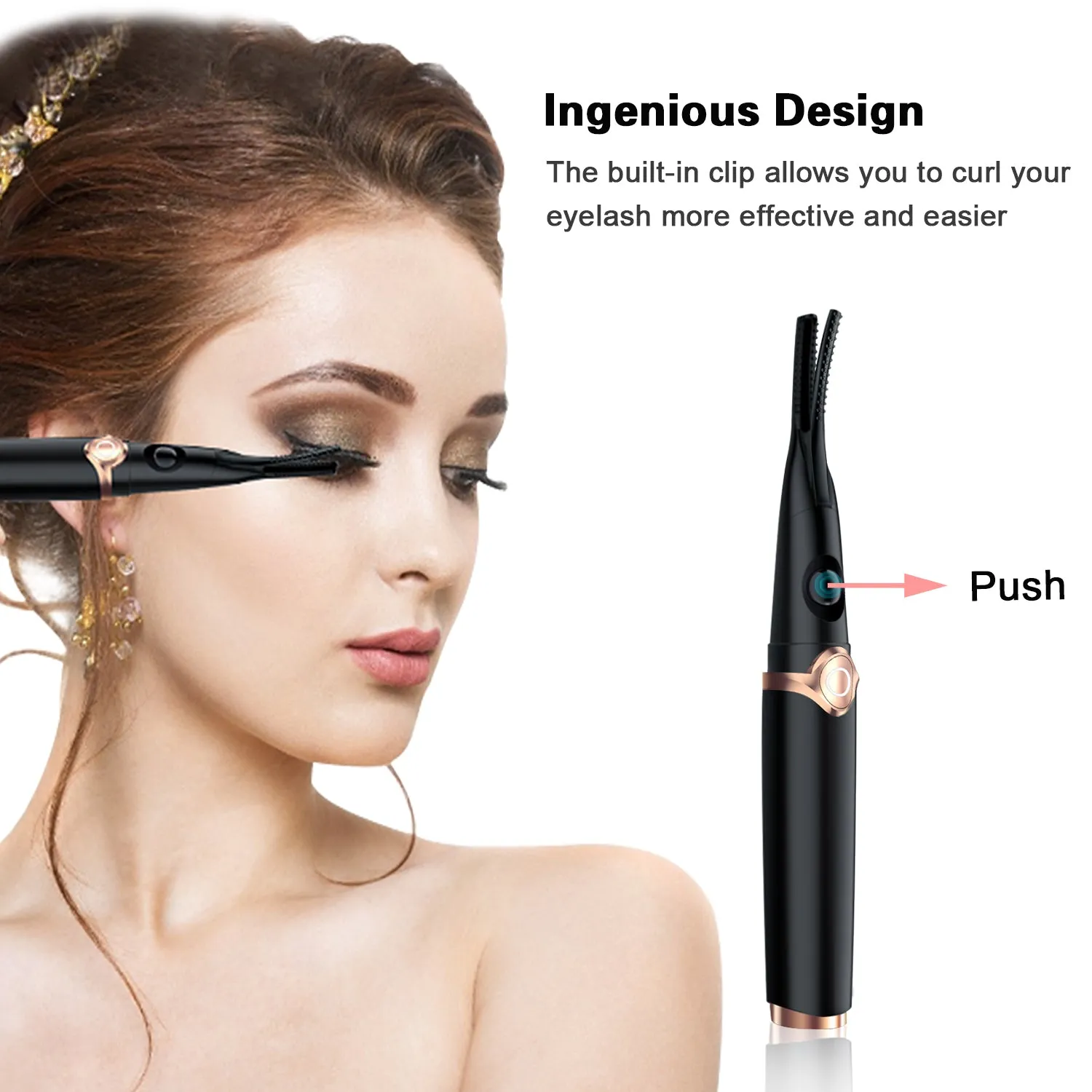 Heated Eyelash Curler Black