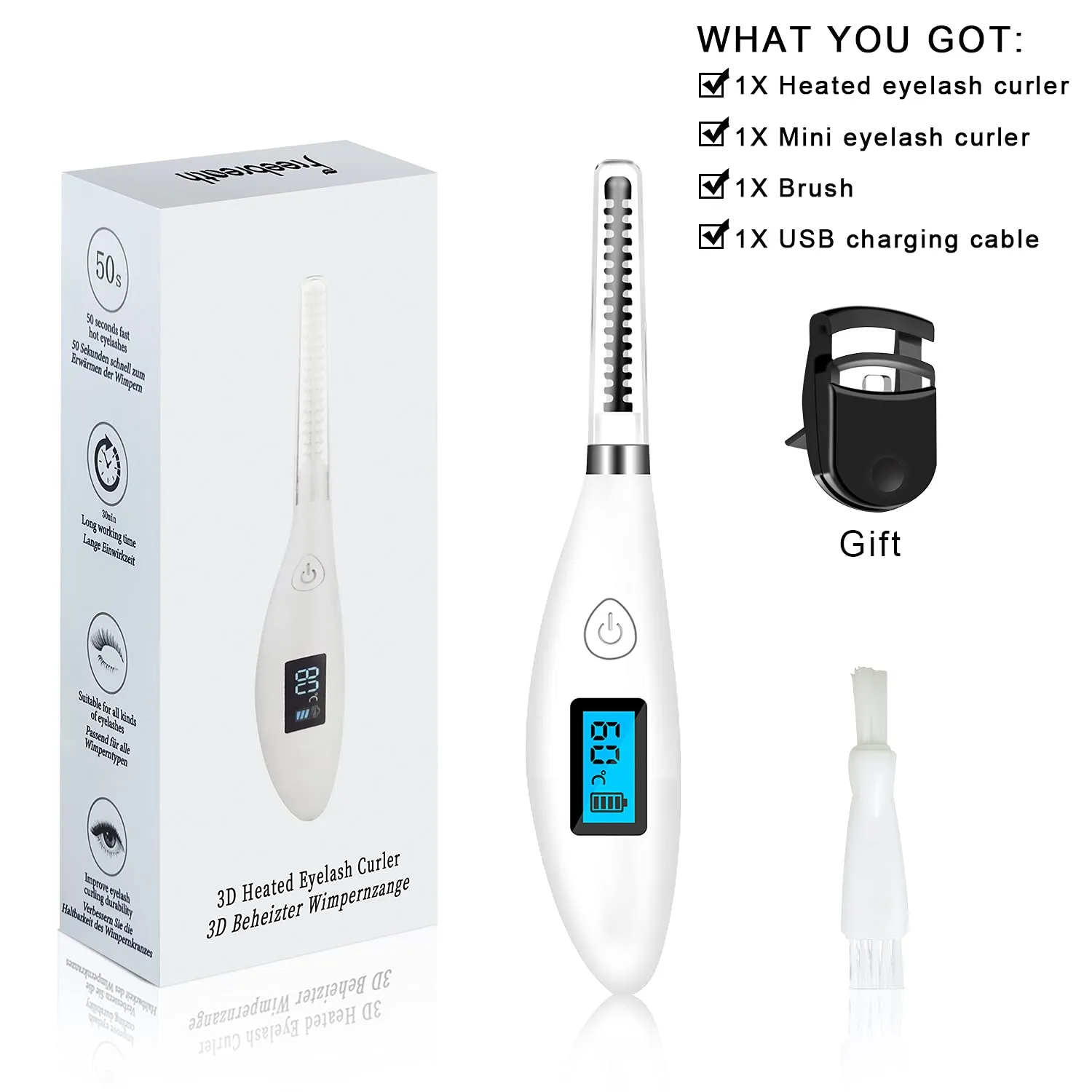 Heated Eyelash Curler White