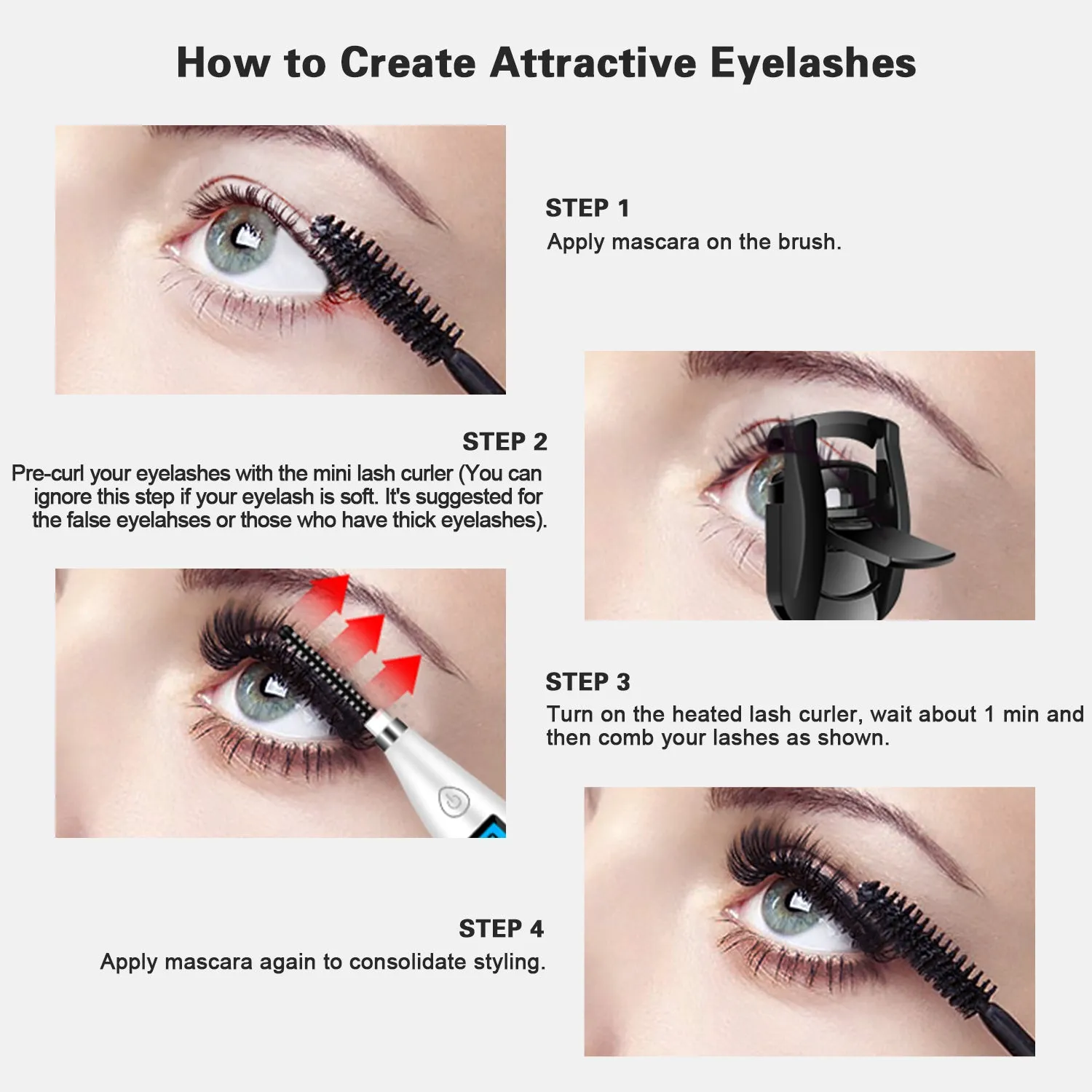 Heated Eyelash Curler White
