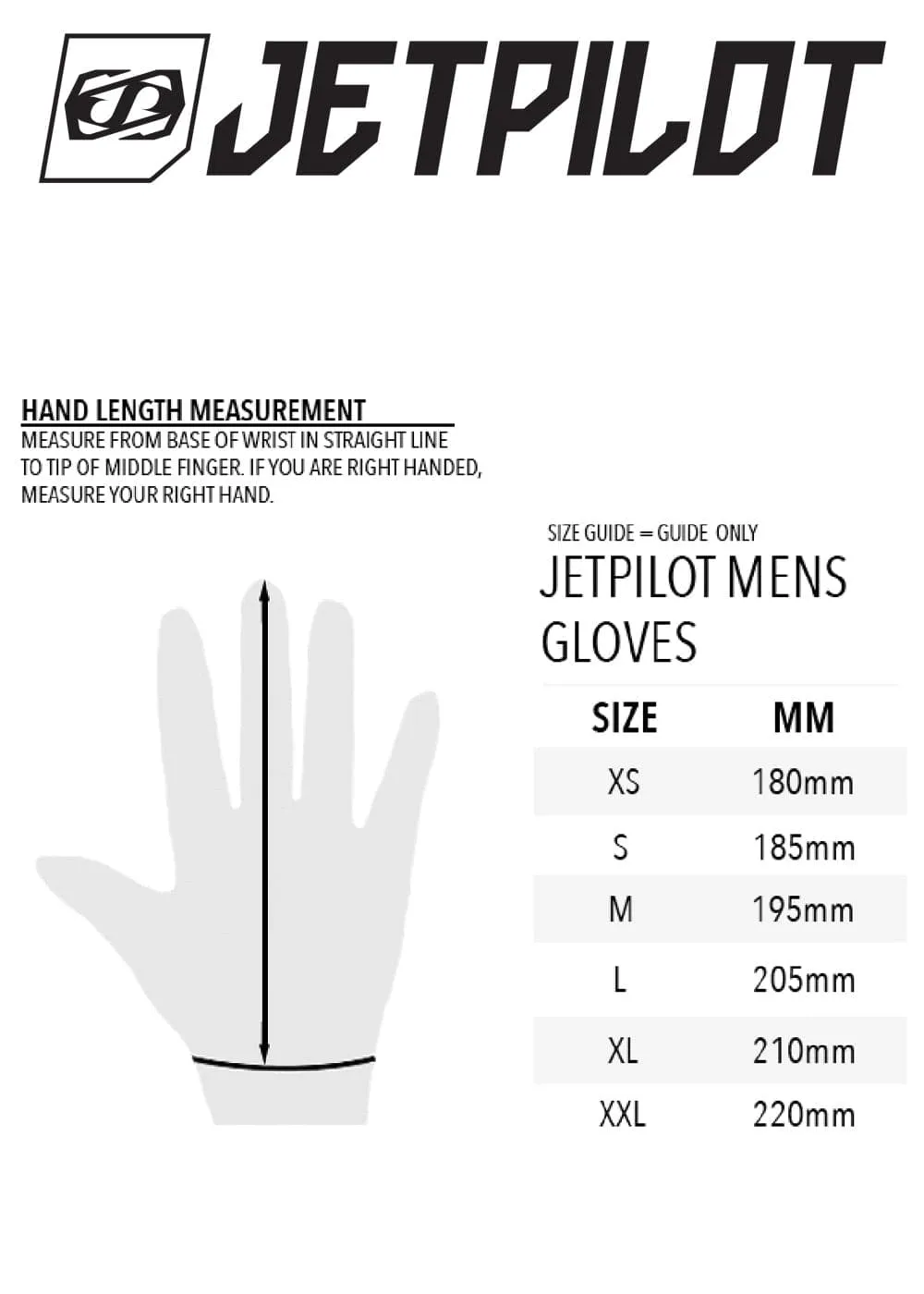 JetPilot VINTAGE CLASS FULL FINGER GLOVE