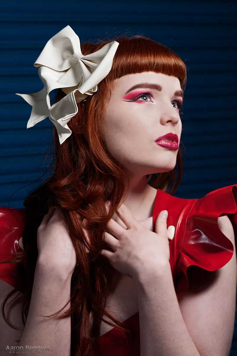 Latex Red Bow belt.