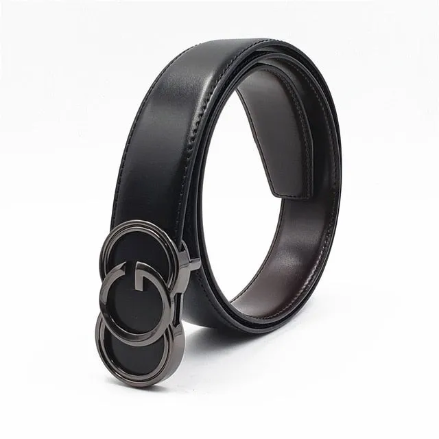 Luxury Designer Belts for Men Women High Quality Genuine Real Leather Strap Retro Buckle Cowskin Belt Smooth Buckle Belt