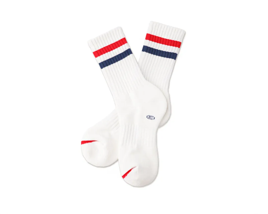 Men's Vintage Stripe Socks - Red, Blue, & White
