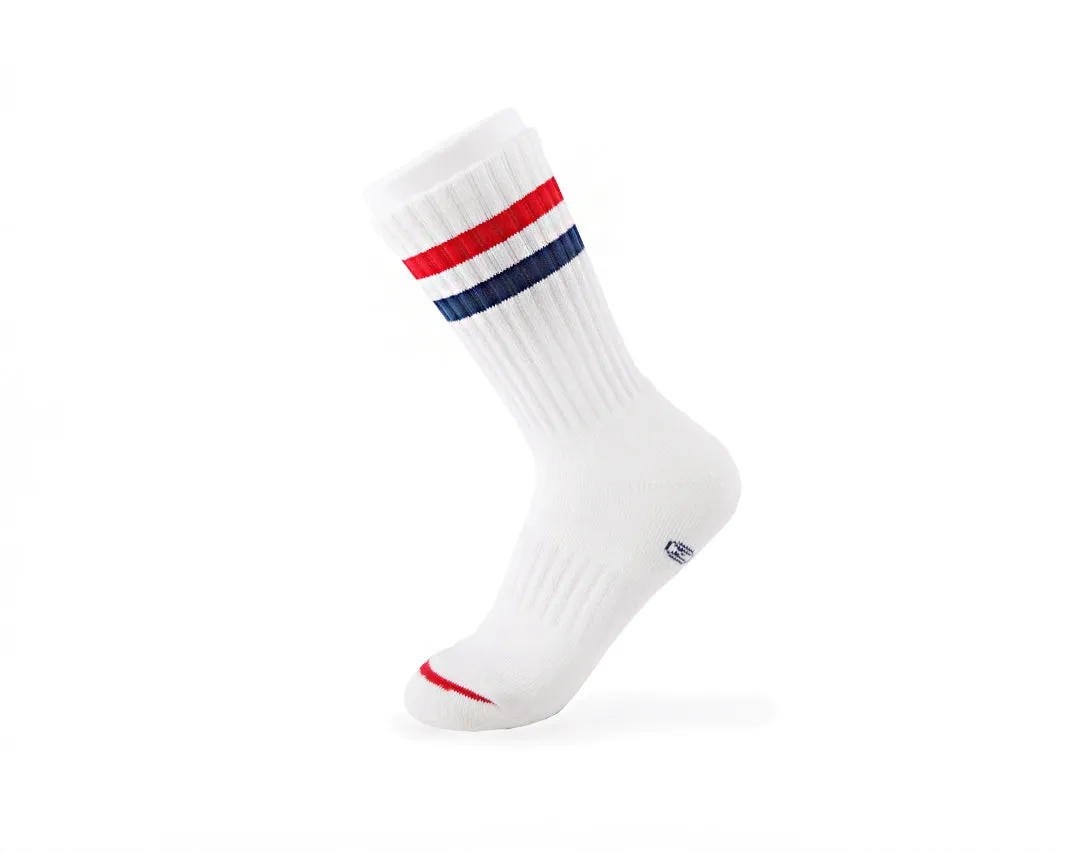 Men's Vintage Stripe Socks - Red, Blue, & White