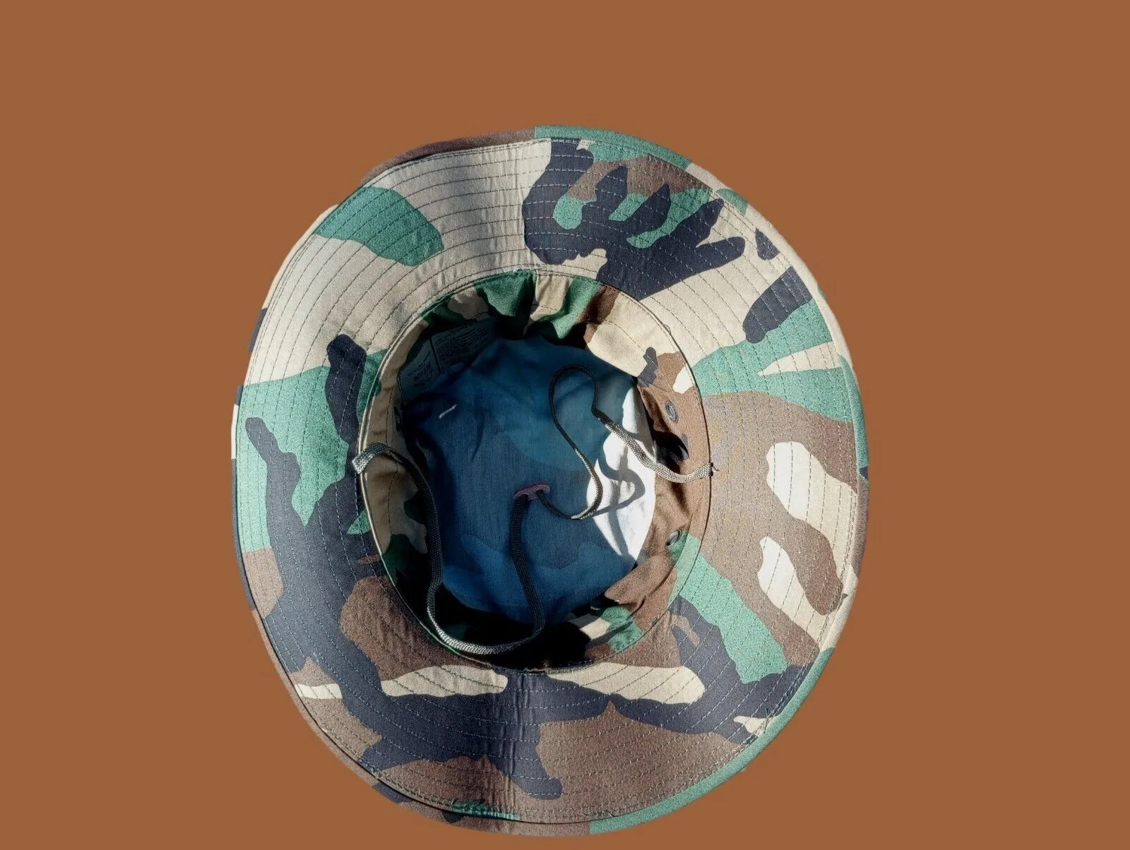Military issue Boonie Hat Woodland Camouflage Special Ops Wide Brim 3" USA Made