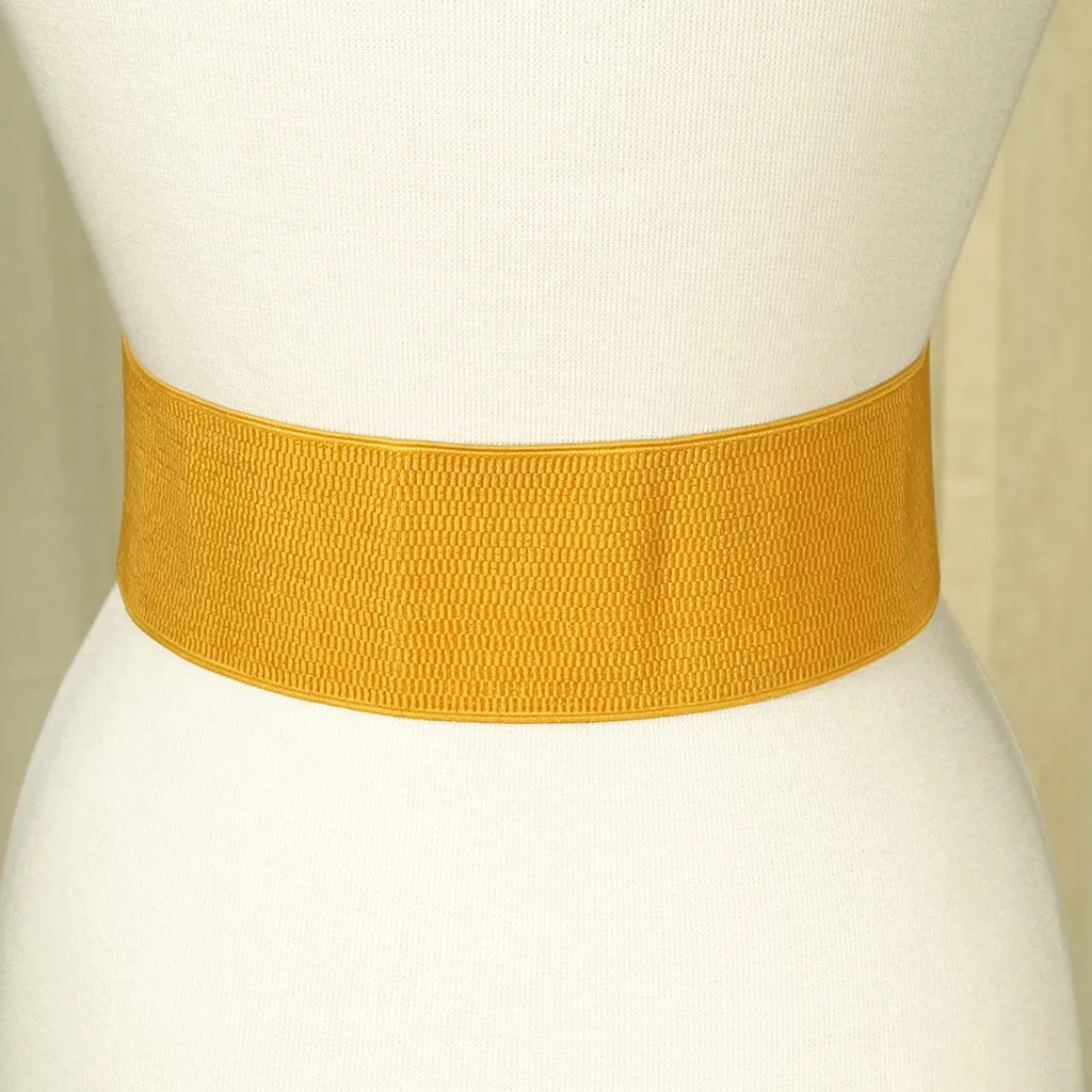 Mustard Pinup Cinch Belt