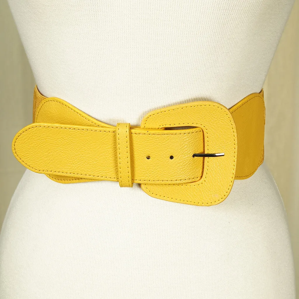 Mustard Pinup Cinch Belt