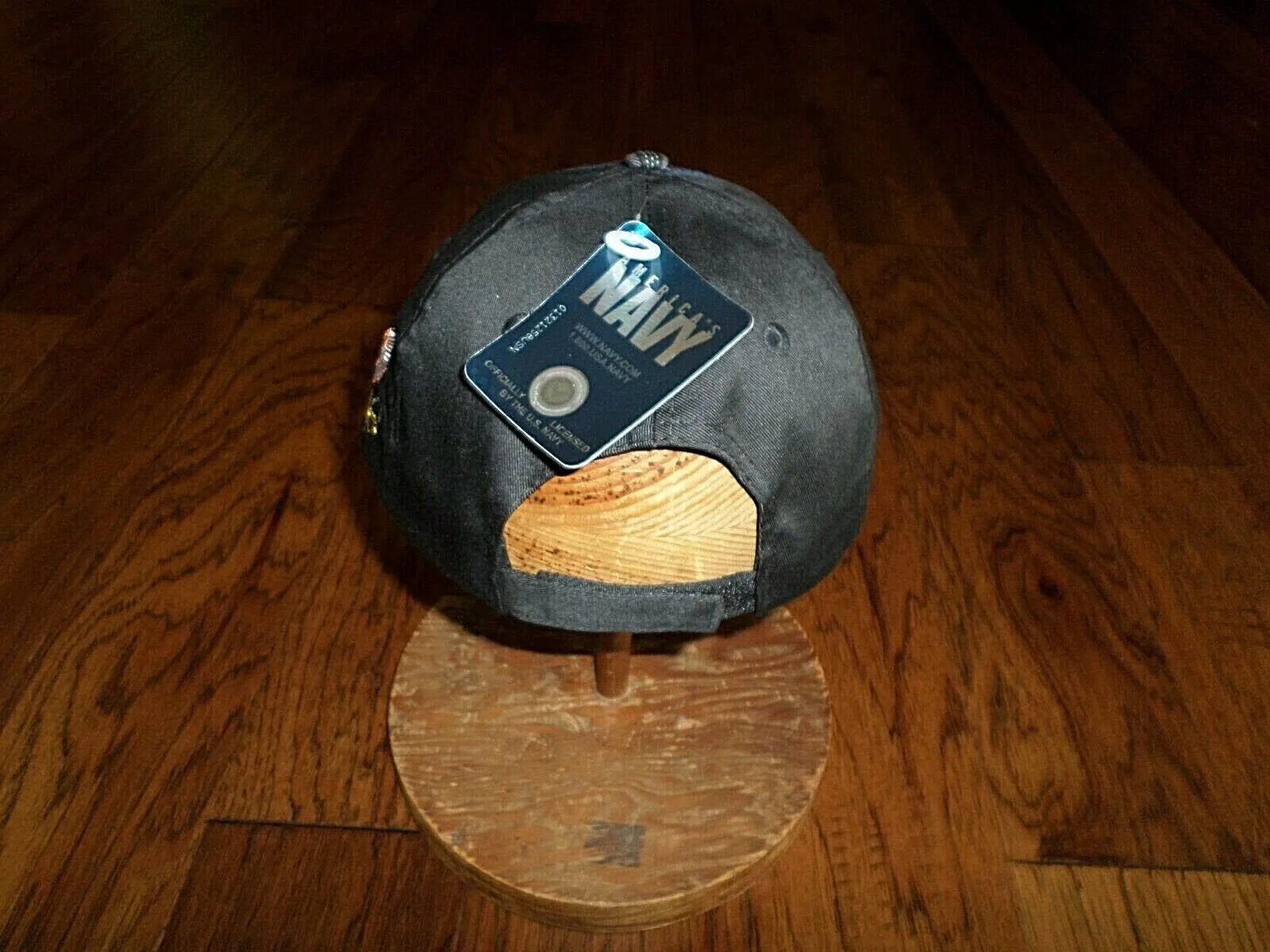 NAVY DOUBLE PINSTRIPED EMBROIDERED 6 PANEL CAP OFFICIALLY LICENSED NAVY HAT