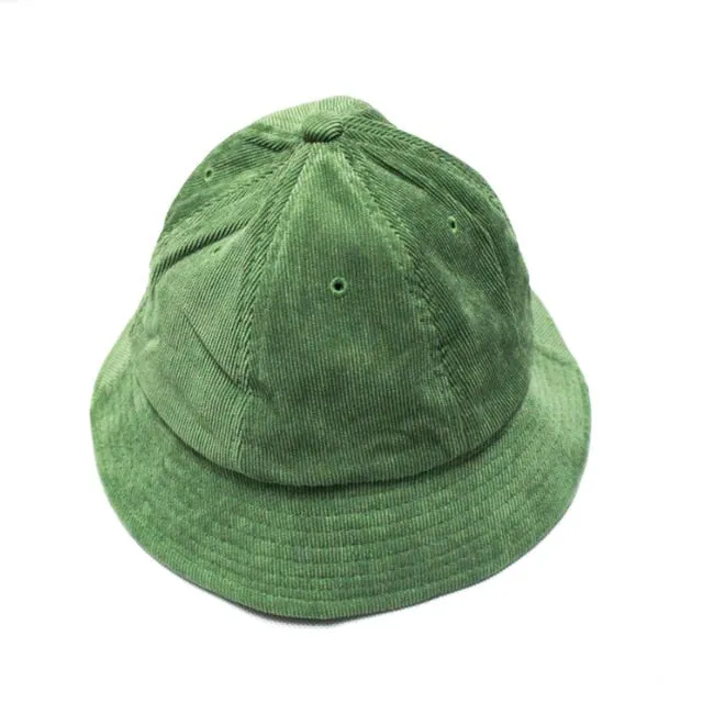 Panama Corduroy Bucket Hat Men Women
