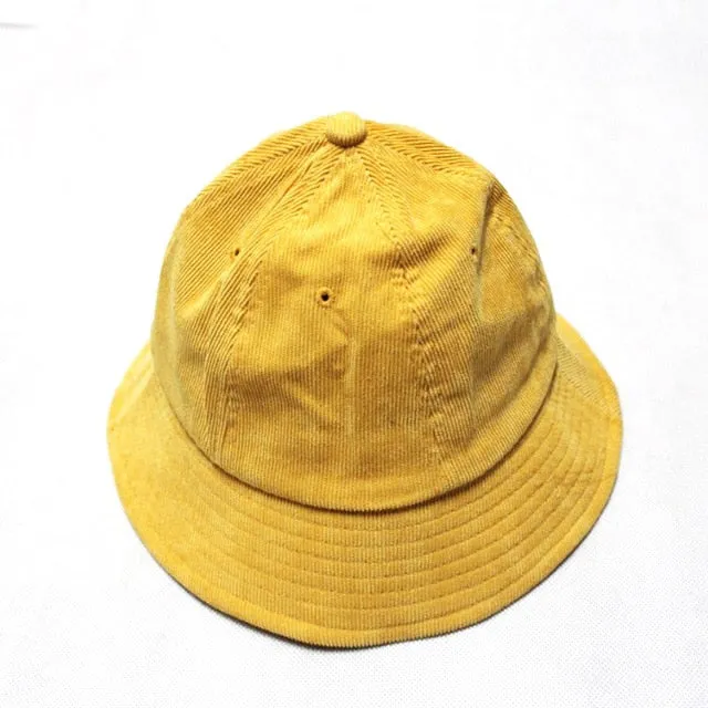 Panama Corduroy Bucket Hat Men Women