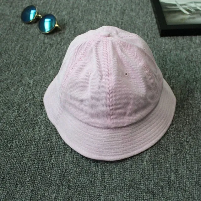 Panama Corduroy Bucket Hat Men Women