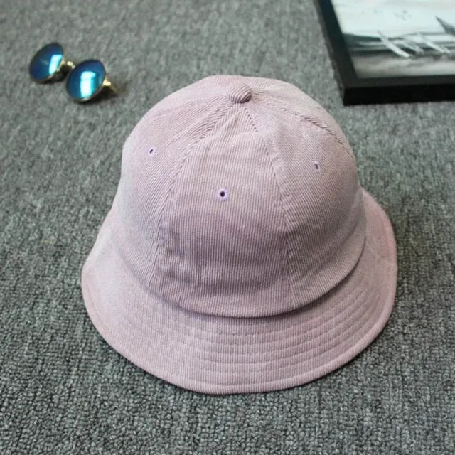Panama Corduroy Bucket Hat Men Women