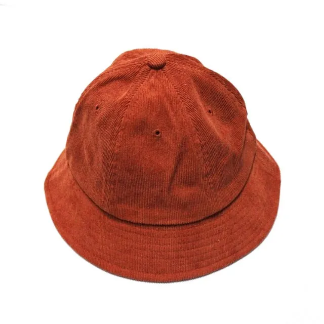 Panama Corduroy Bucket Hat Men Women