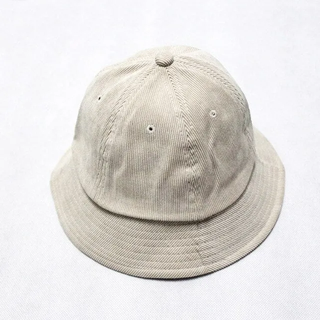 Panama Corduroy Bucket Hat Men Women