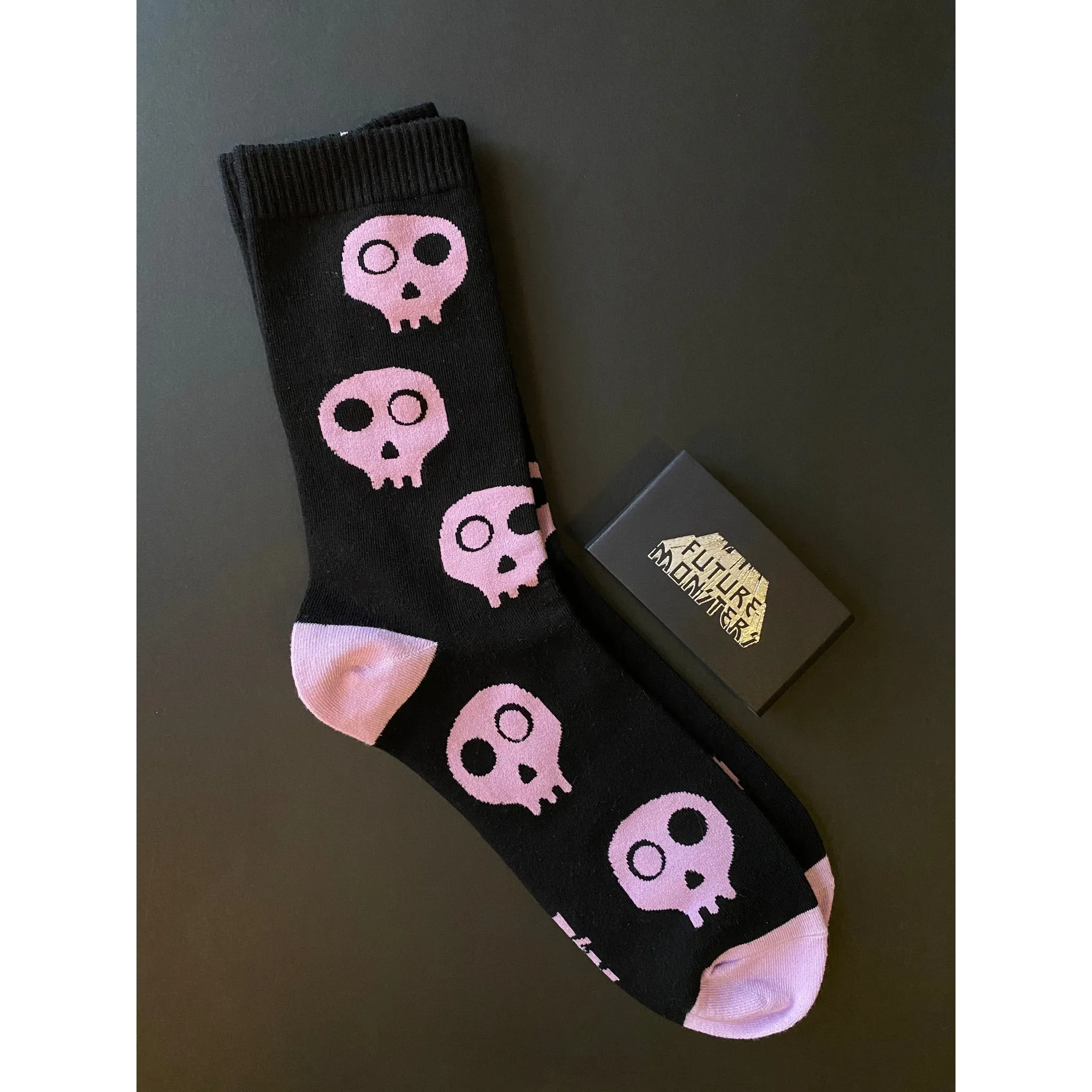 Pink Skull Socks