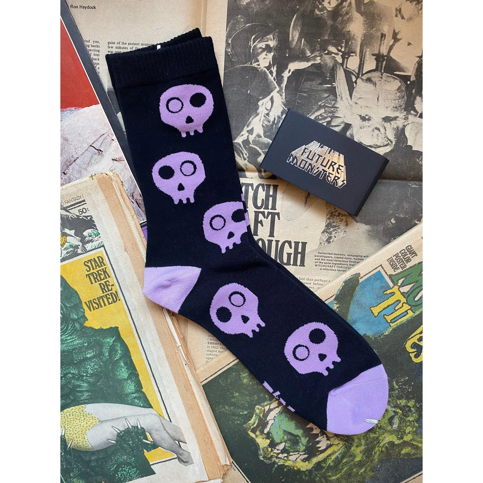 Pink Skull Socks