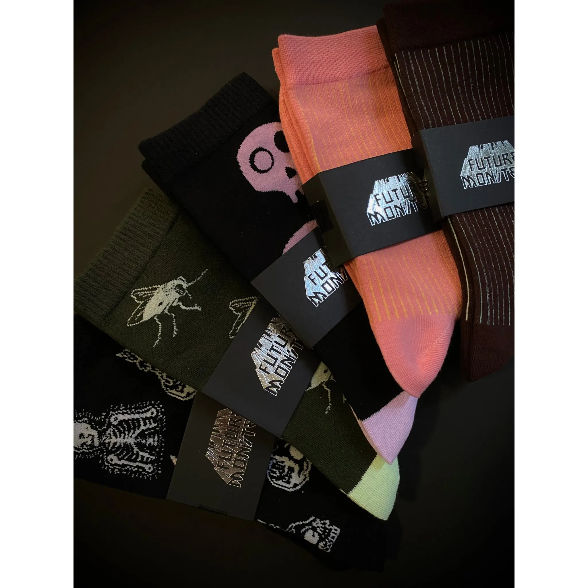 Pink Skull Socks