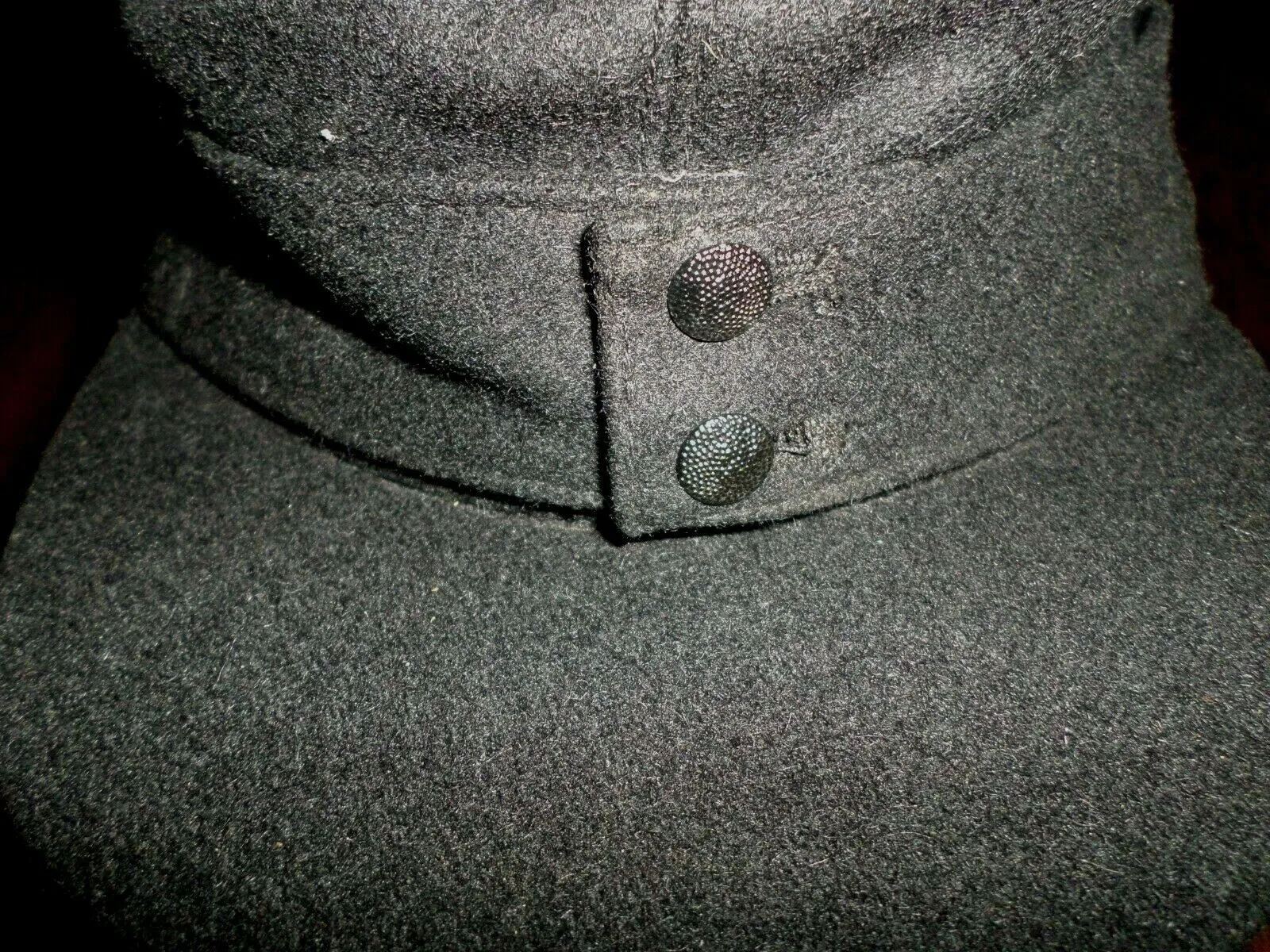 Reproduction German Army M-43 Military Cap Black Panzer Tanker Hat Wool Blend