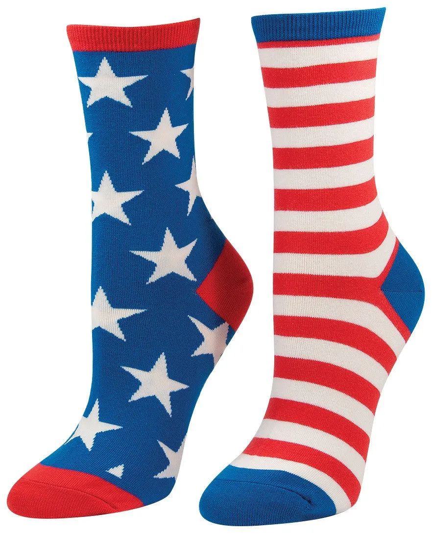 Unmatched Stars and Stripes Socks (Women's)
