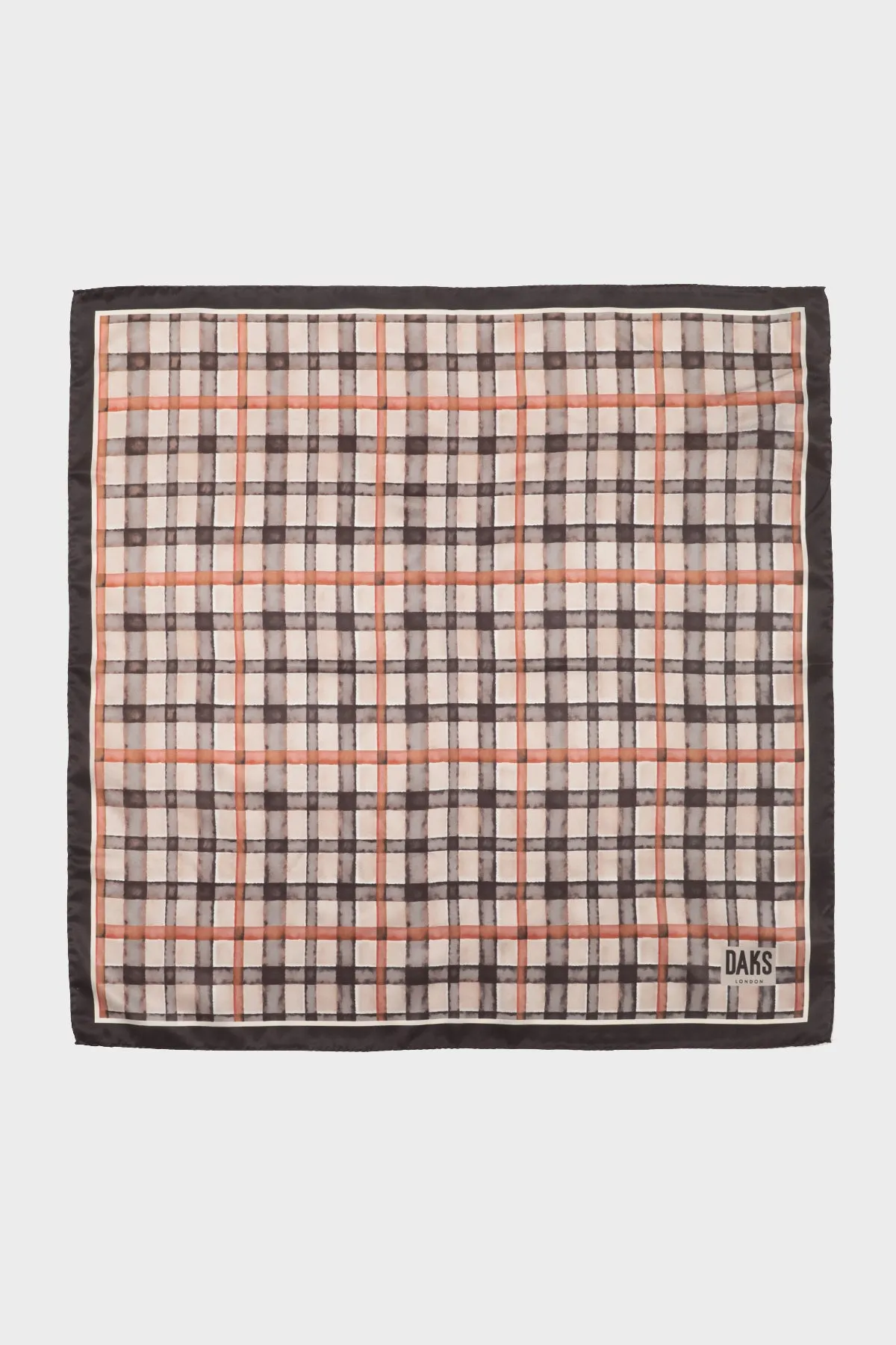 Watercolour Check Silk Scarf