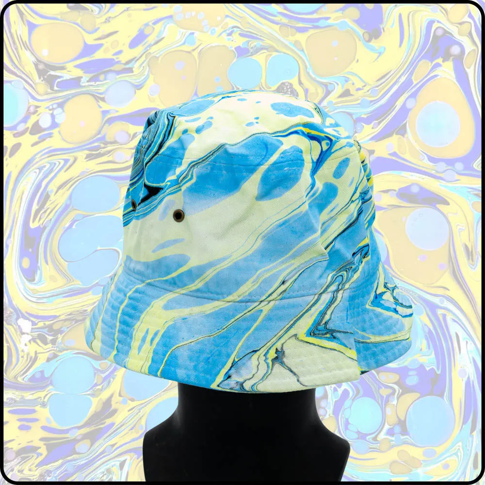 Yellow Snowcone UV Hydro-Dipped Bucket Hat